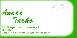anett tarko business card
