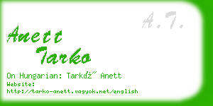 anett tarko business card